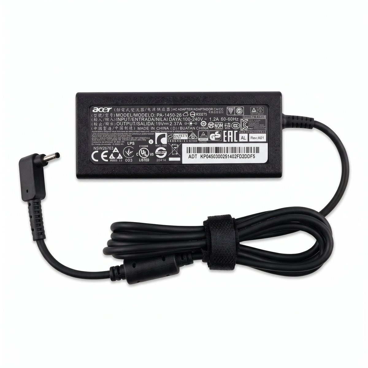 Cargador para Laptop Acer 45W 2.37A – Pin 3.0×1.1 mm | OEM Premium - frontal