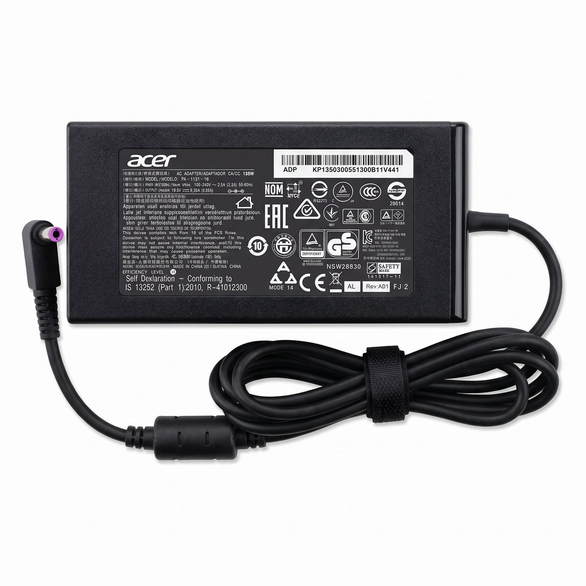 Cargador para Laptop Acer 135W 6.92A – Pin 5.5×1.7 mm | OEM Premium - frontal