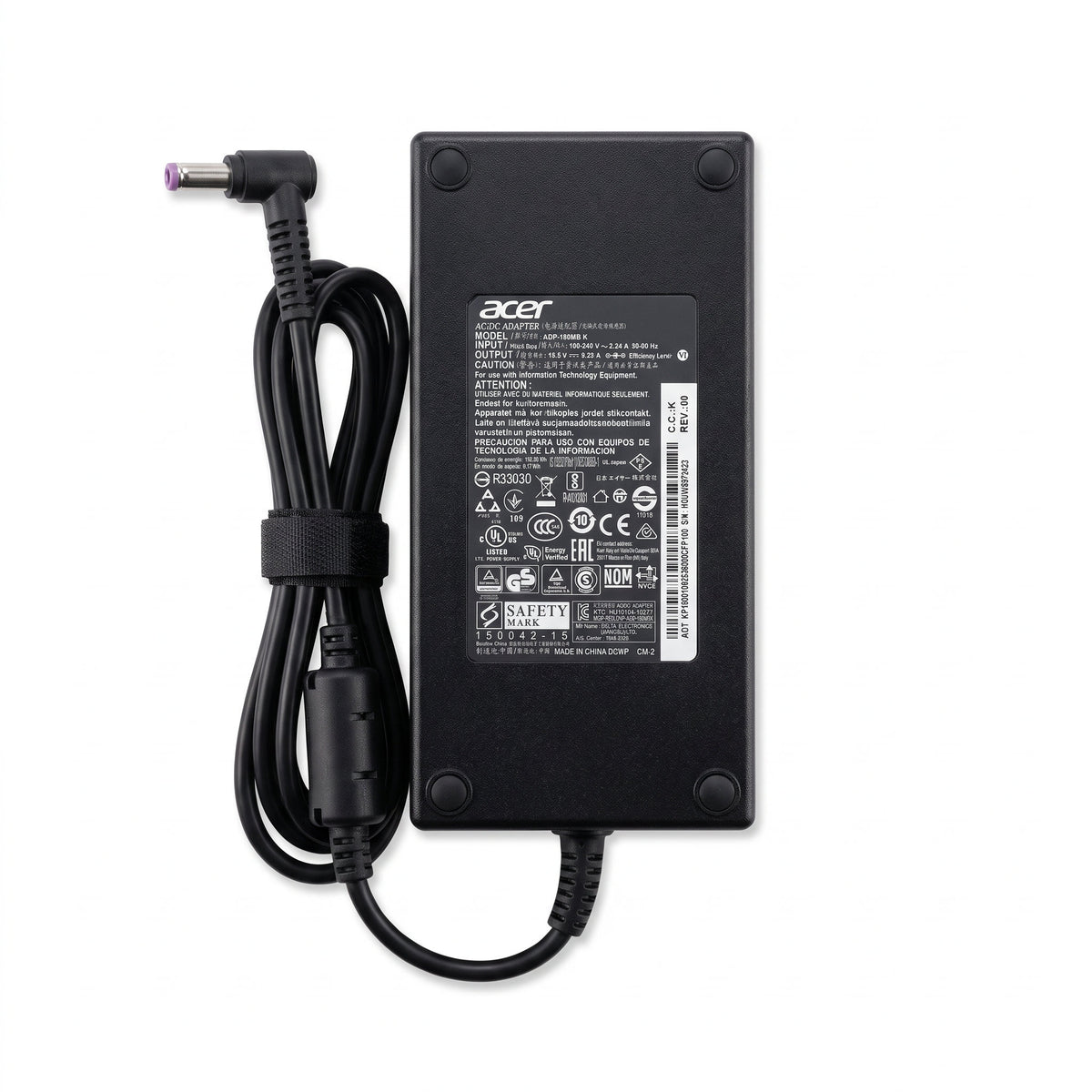 Cargador para Laptop Acer 180W 9.23A – Pin 5.5×1.7 mm | OEM Premium - frontal