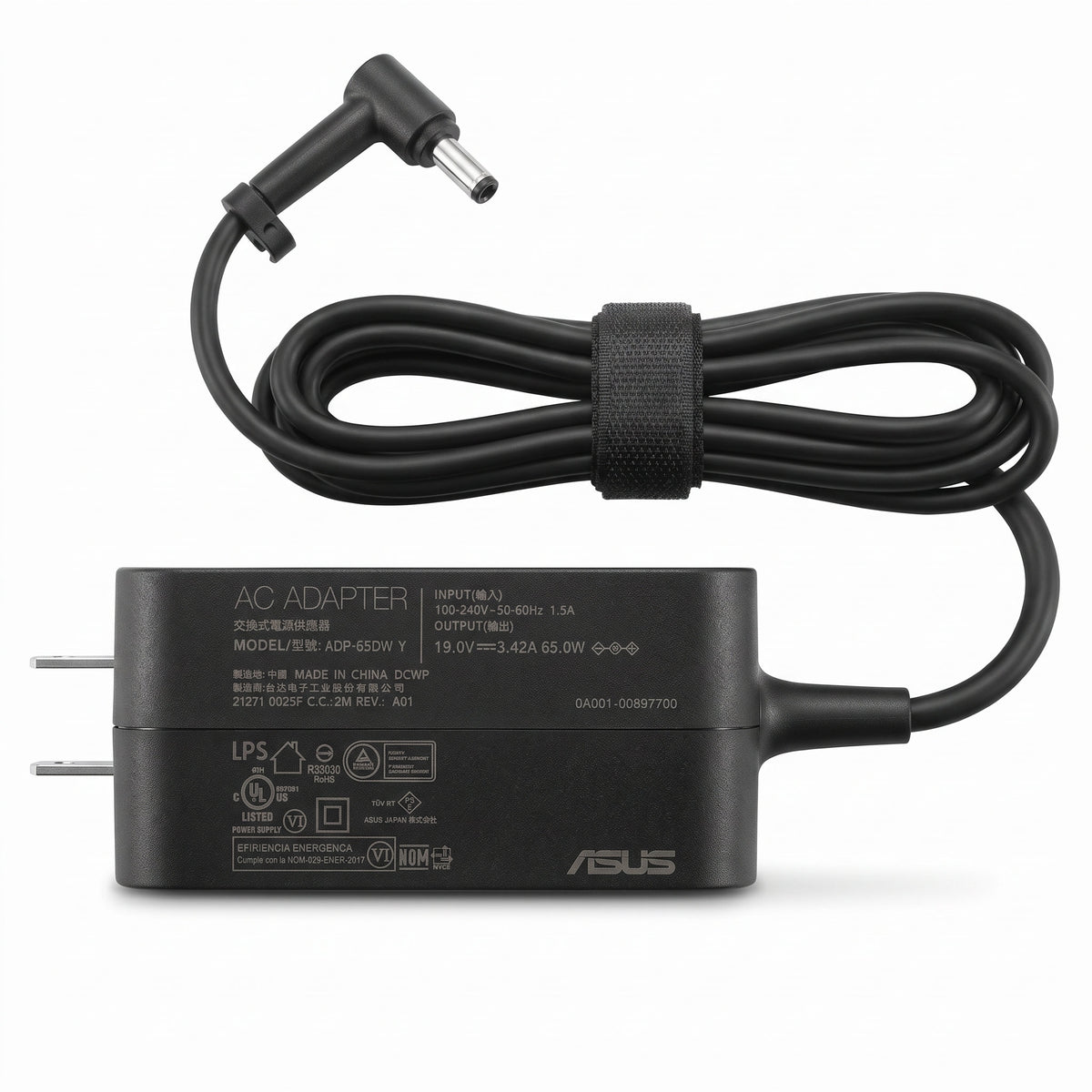 Cargador para Laptop Asus 65W 3.25A – Pin 4.0×1.35 mm | OEM Premium - reverso