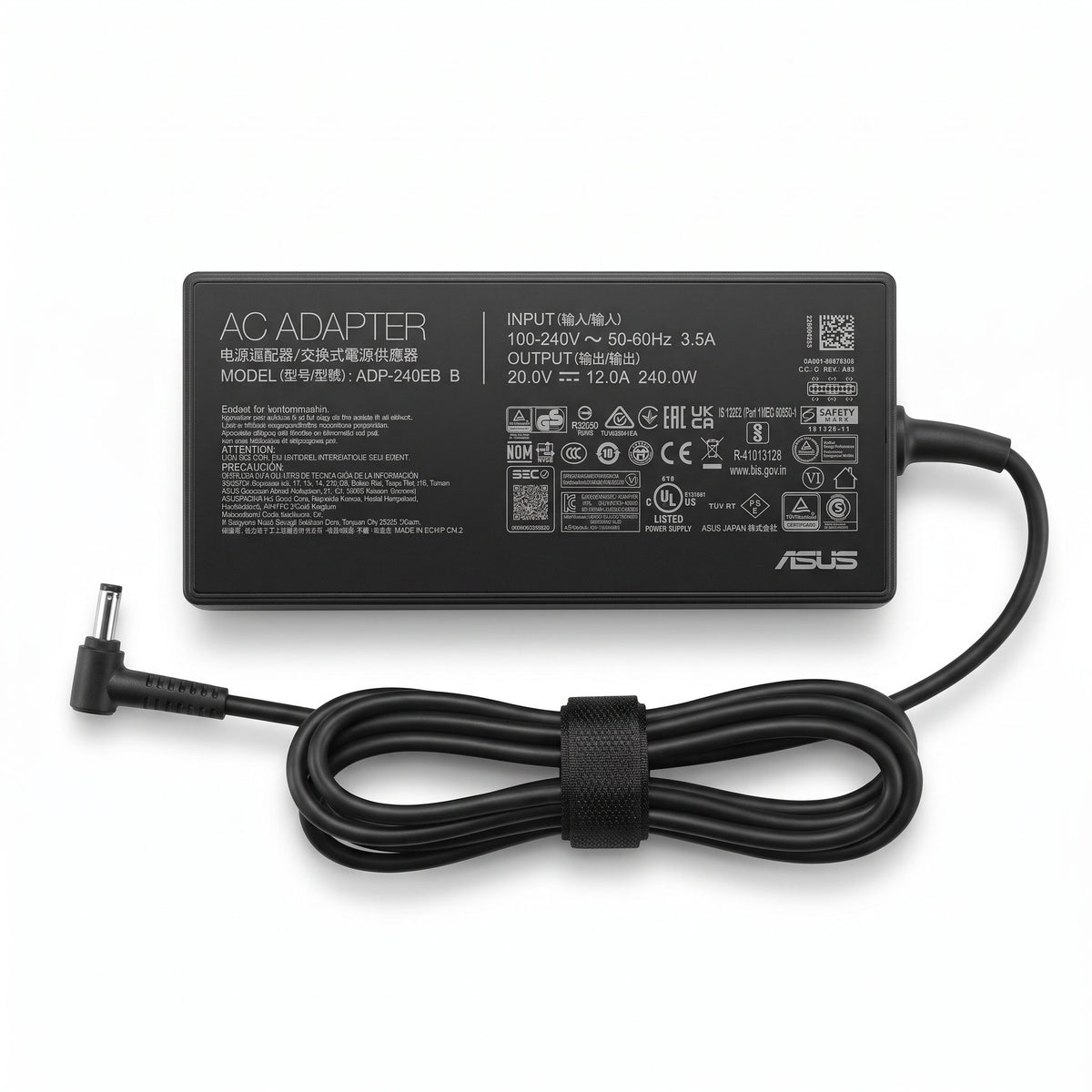 Cargador para Laptop Asus 240W 12A – Pin 4.5×3.0 mm | OEM Premium - frontal