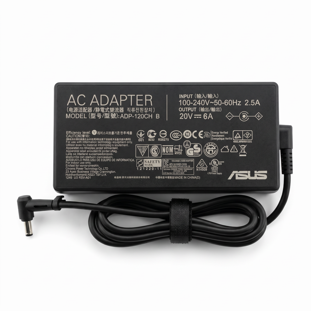 Cargador Asus 120W 6A – Pin 4.5×3.0 mm – vista frontal