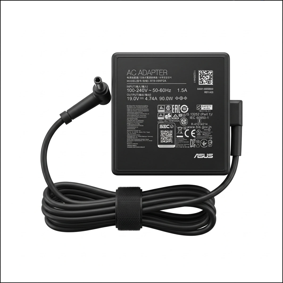 Cargador para Laptop Asus 90W 4.74A – Pin 5.5×2.5 mm | OEM Premium - frontal