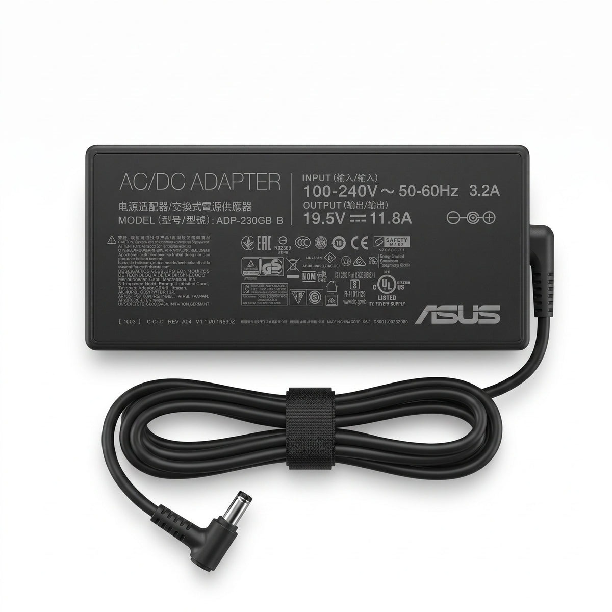 Cargador para Laptop Asus 230W 11.8A – Pin 6.0×3.7 mm | OEM Premium - frontal