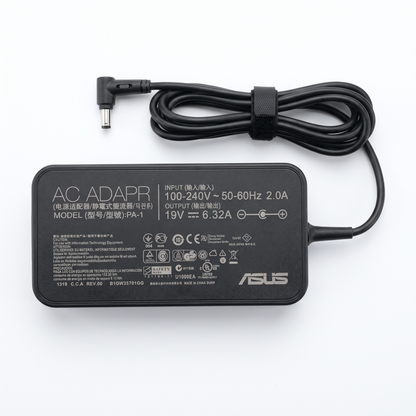 Cargador Asus ROG 120W 6.32A – Pin 6.0×3.7 mm – vista frontal