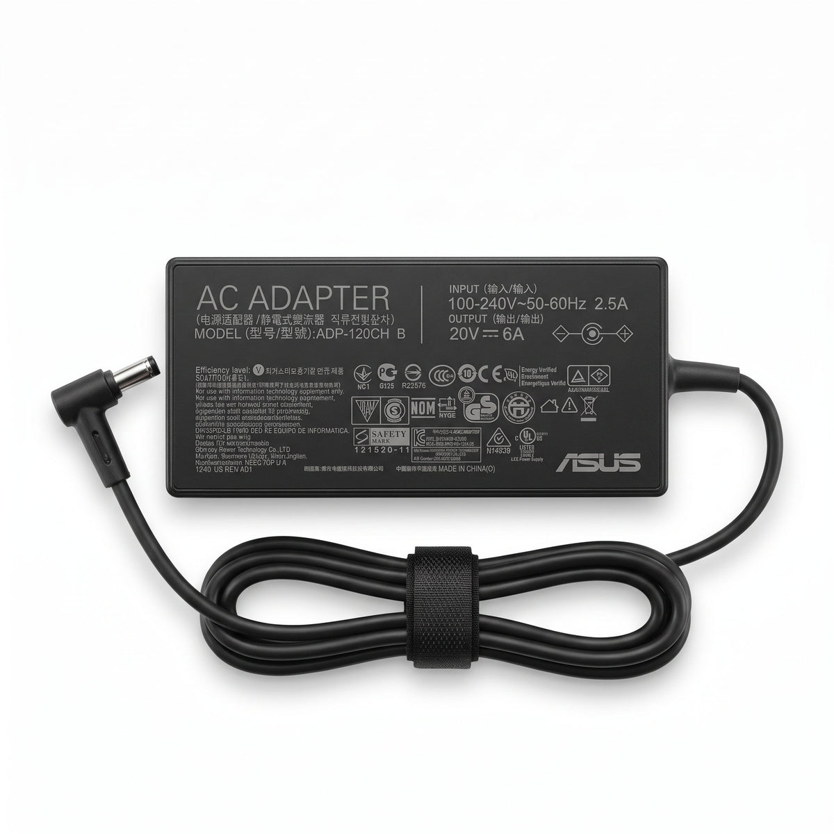Cargador para Laptop Asus 120W 6A – Pin 6.0×3.7 mm | OEM Premium - frontal