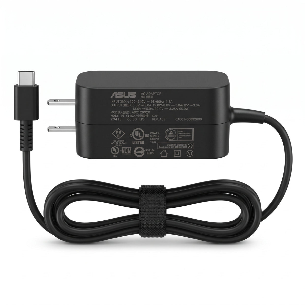 Cargador para Laptop Asus 65W 3.25A – USB-C | OEM Premium - lado