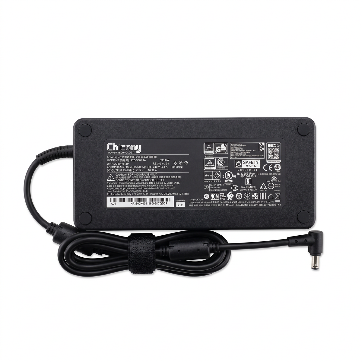 Cargador Chicony 330W 16.92A – Pin 5.5×2.5 mm – vista frontal