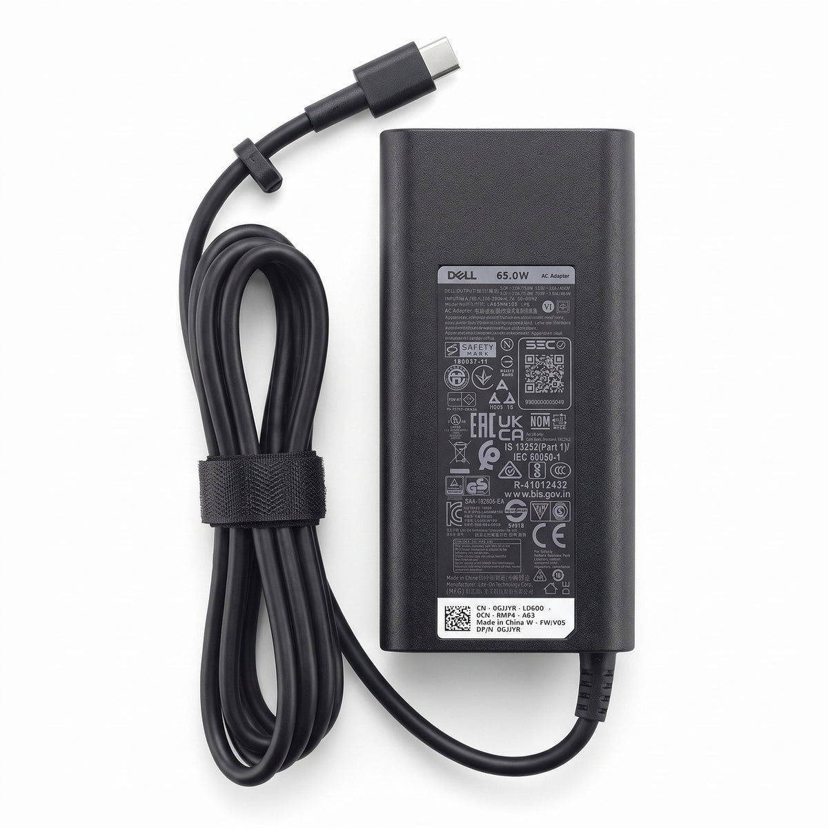 Cargador para Laptop Dell Matte 65W 3.25A – USB-C | OEM Premium - frontal