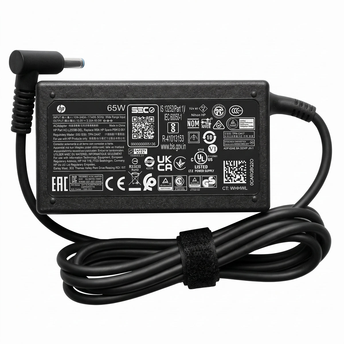 Cargador para Laptop HP 65W 3.33A – Pin 4.5×3.0 mm | OEM Premium - frontal