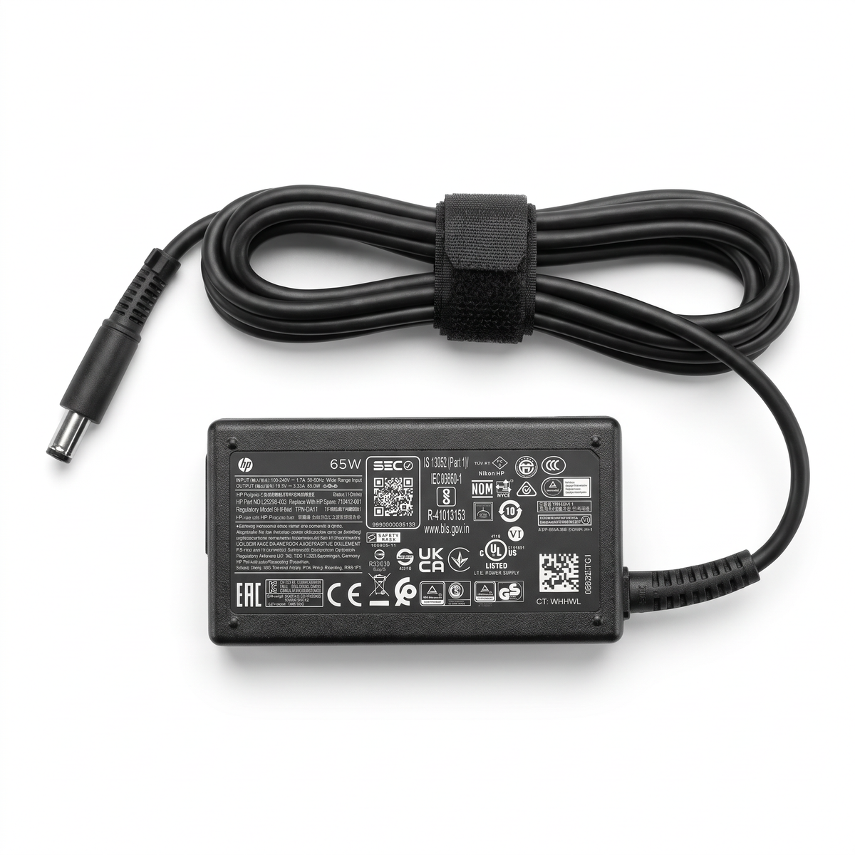 Cargador HP 65W 3.33A – Pin 7.4×5.0 mm – vista frontal