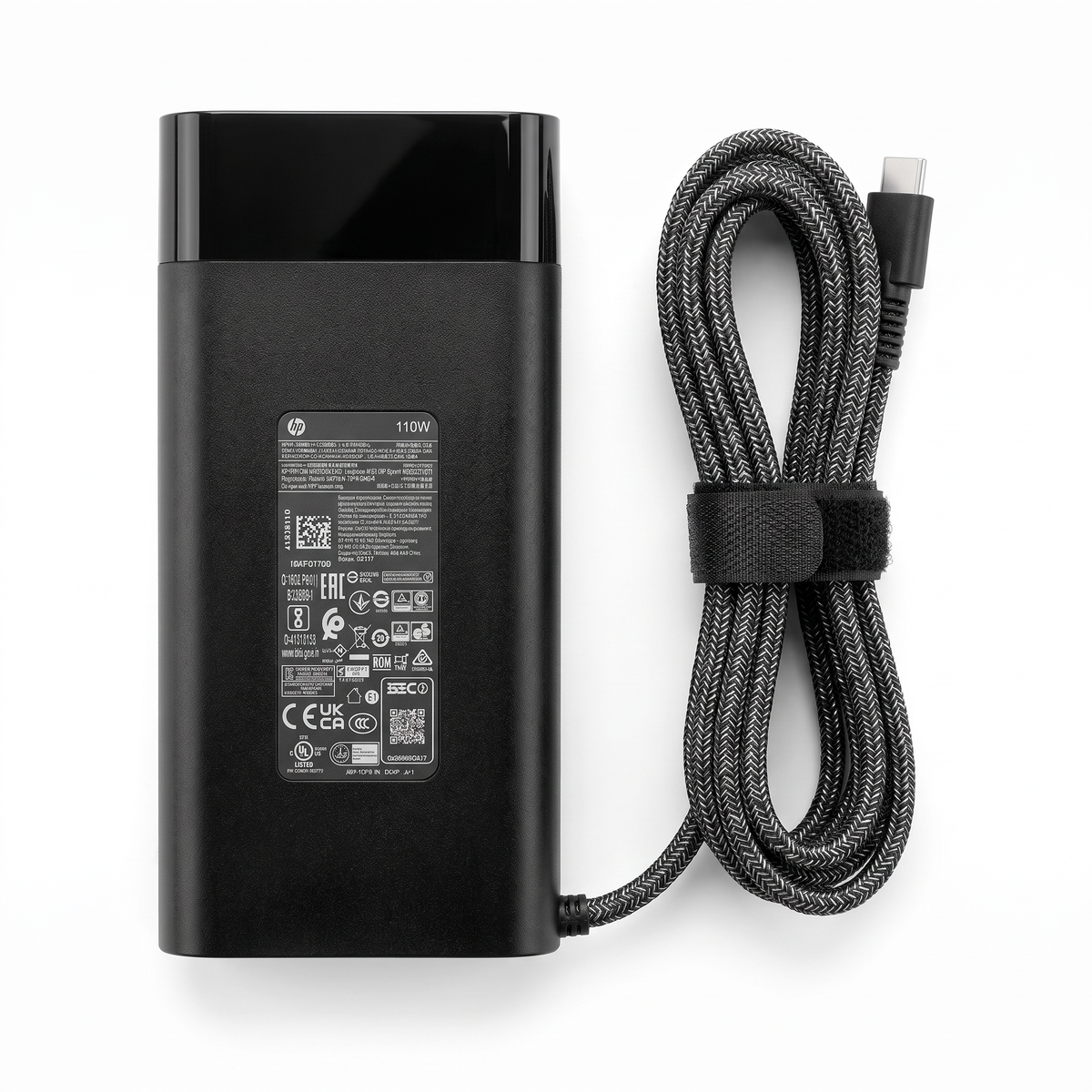Cargador HP Omen 110W 5.5A – USB-C – vista frontal