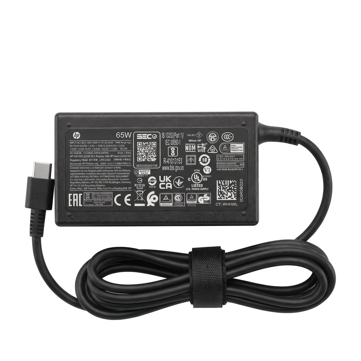Cargador para Laptop HP 65W 3.25A – USB-C | OEM Premium - frontal