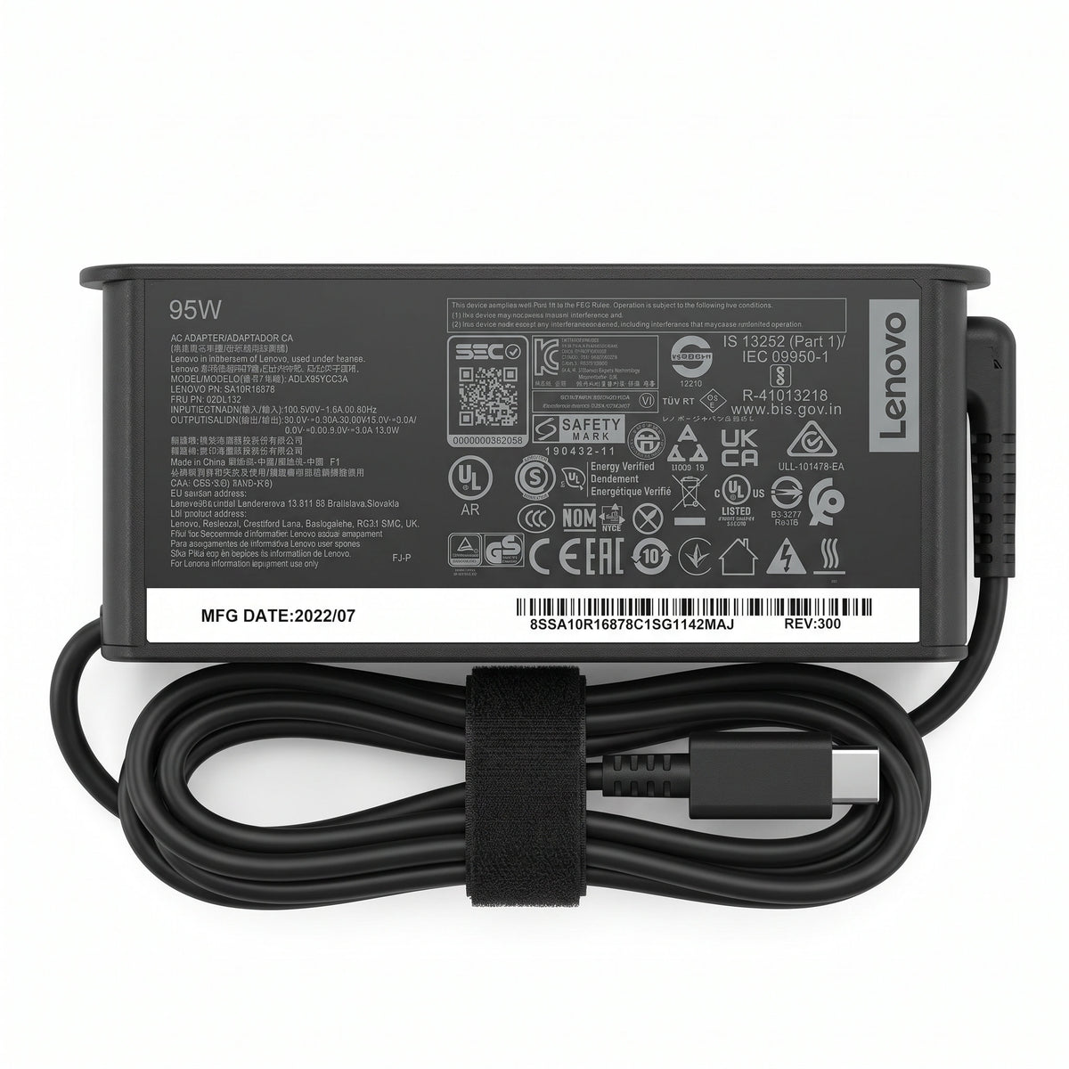 Cargador para Laptop Lenovo Slim 95W 4.75A – USB-C | OEM Premium - frontal
