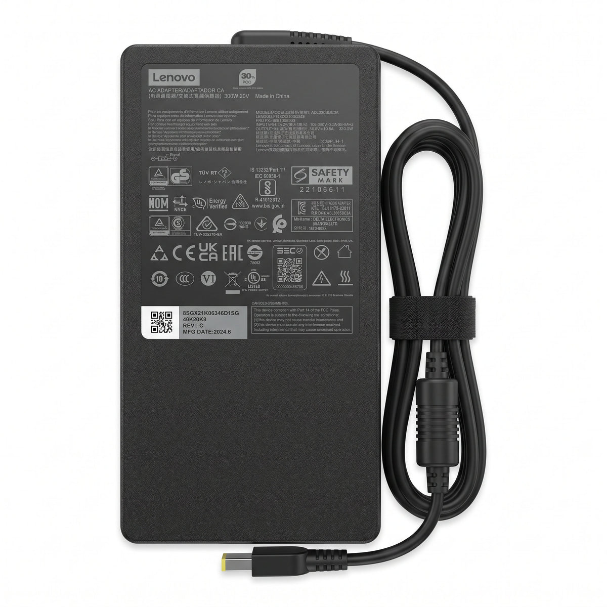 Cargador para Laptop Lenovo USB 330W 16.5A – USB | OEM Premium - frontal